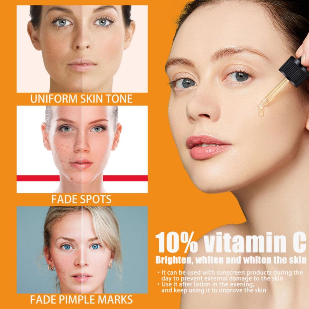 10% Vitamin C Whitening Facial Serum with Hyaluronic Acid, Rose Oil - thatnatureworld
