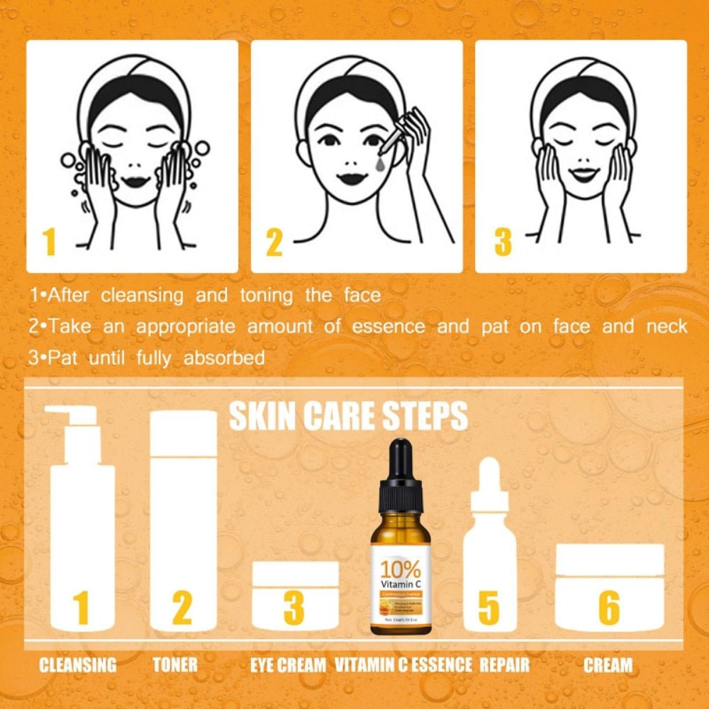 10% Vitamin C Whitening Facial Serum with Hyaluronic Acid, Rose Oil - thatnatureworld