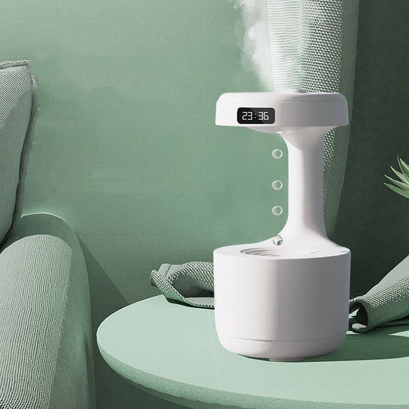 Bedroom Anti-Gravity Humidifier With Clock Water Drop Backflow Aroma Diffuser Large Capacity Office Bedroom Mute Heavy Fog Household Sprayer - thatnatureworld