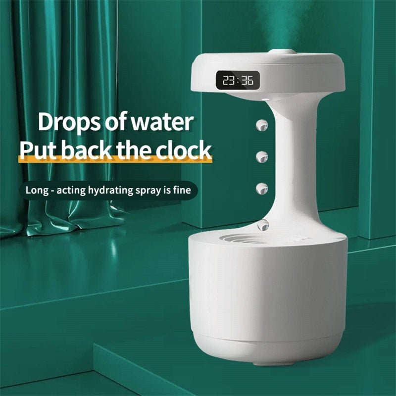 Bedroom Anti-Gravity Humidifier With Clock Water Drop Backflow Aroma Diffuser Large Capacity Office Bedroom Mute Heavy Fog Household Sprayer - thatnatureworld