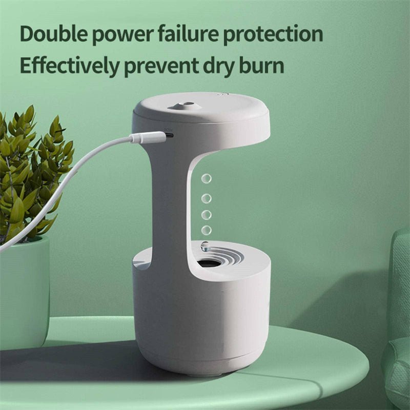Bedroom Anti-Gravity Humidifier With Clock Water Drop Backflow Aroma Diffuser Large Capacity Office Bedroom Mute Heavy Fog Household Sprayer - thatnatureworld