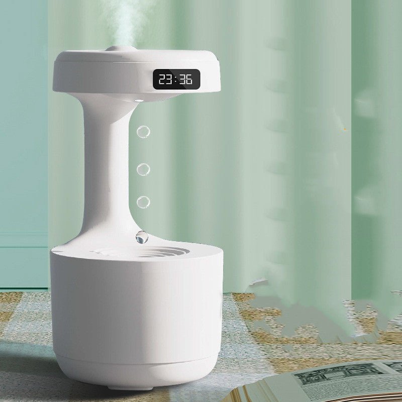 Bedroom Anti-Gravity Humidifier With Clock Water Drop Backflow Aroma Diffuser Large Capacity Office Bedroom Mute Heavy Fog Household Sprayer - thatnatureworld