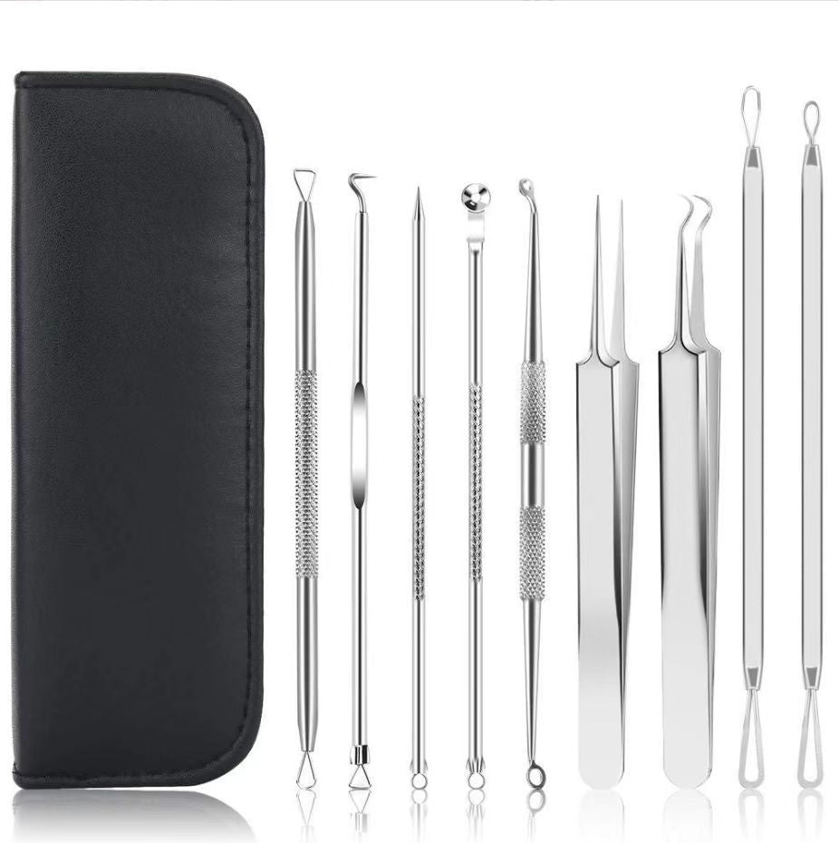 Blackhead Remover Blackhead Removal Suit Pimple Pin 9-piece Set - thatnatureworld