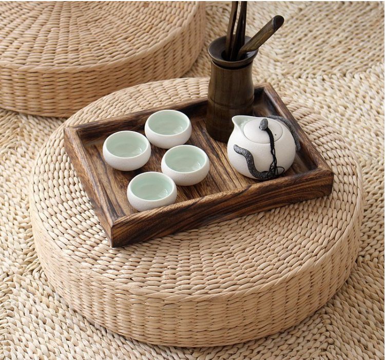 Straw Pastoral Futon Thicken Tatami Yoga Cushion Bay Window Mat - thatnatureworld