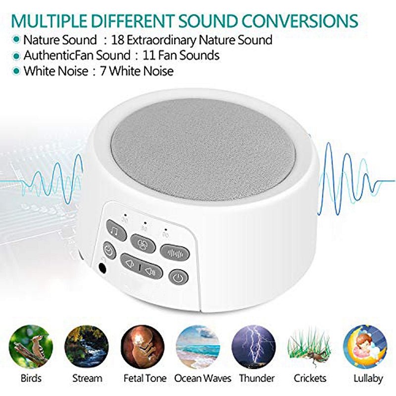White Noise Relaxing Machine Sleep Aid. Sound Relaxation Therapy - thatnatureworld